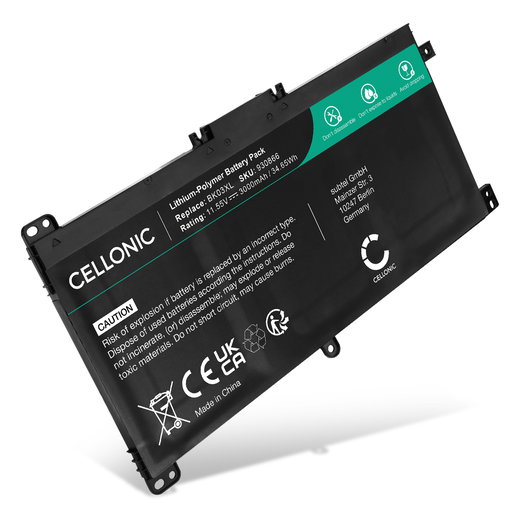 Batteria per portatile HP Pavilion x360 14-BA Series, BK03XL, 916366-421 ricambio per laptop 3000mAh 11.55V 