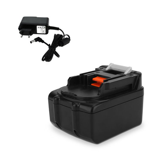 Akku työkaluun Makita DMR110, DMR107, DMR108, BDF343, BMR100 - BL1415, BL1430, BL1415N, BL1440 vaihtoakku, 14.4V, 4Ah, Li Ion + Laturi
