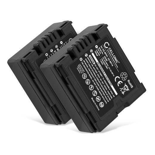 2x CGA-DU06 CGA-DU07 CGA-DU12 CGA-DU14 accu voor Panasonic NV-GS10 NV-GS120 NV-GS140 NV-GS150 NV-GS158 NV-GS180 NV-GS188 NV-GS200 - 750mAh vervangende accu voor camera