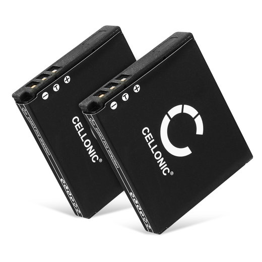 2x CELLONIC Camera Battery for Panasonic SDR-SW20 SW21 SDR-S7 S26 HM-TA1 Lumix DMC-FS3 FS5 DMC-FX30 FX35 FX37 FX38 DMC-FX520 Replacement CGA-S008 DMW-BCE10 VW-VBJ10 Battery 1050mAh Backup