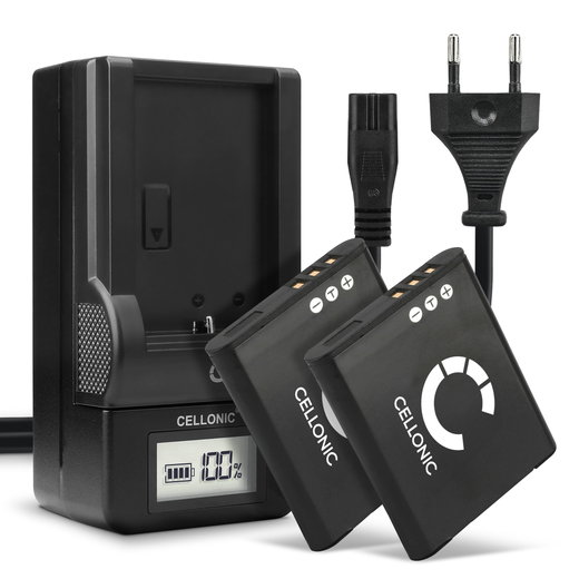 Pack de 2x batteries LB-050 LB-052 730mAh pour appareil photo Kodak PIXPRO FZ151 PixPro FZ152 PIXPRO SPZ1 - Avec chargeur et câble d'alimentation