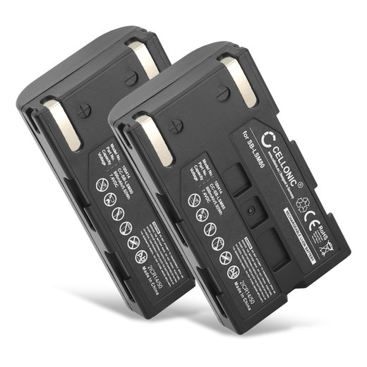 2x Batteria SB-LSM80 SB-LSM320 per fotocamera Samsung VP-D351 D361 D365 D371 VP-D461 D463 D455 D453 VP-DC163 DC175 VP-DC575 DC565 SC-D375 Affidabile ricambio da 800mAh, marca CELLONIC