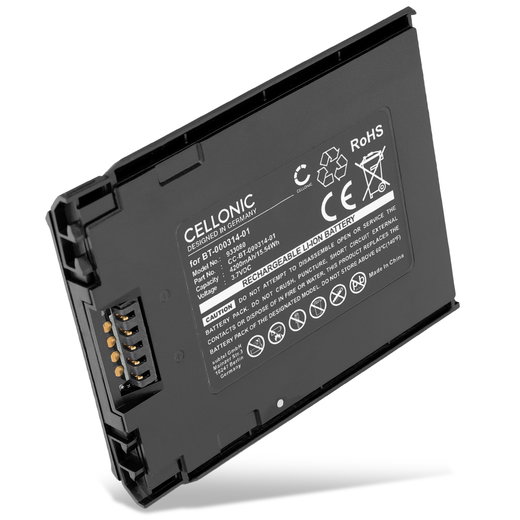 Batteria BT-000314-01, BTRY-TC51-43MA1-01 per lettore di codici a barra Zebra TC51, TC52, TC510, TC510K, TC51HC, TC56, TC57 4200mAh 3.7V marca CELLONIC