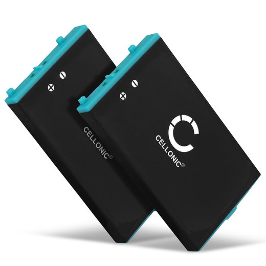 Pack de 2 baterías Nintendo AGS-003 / AGS-001 / SAM-SPRBP - Baterías ion de litio de gran capacidad 900mAh para consolas de videojuegos Nintendo Game Boy Advance SP