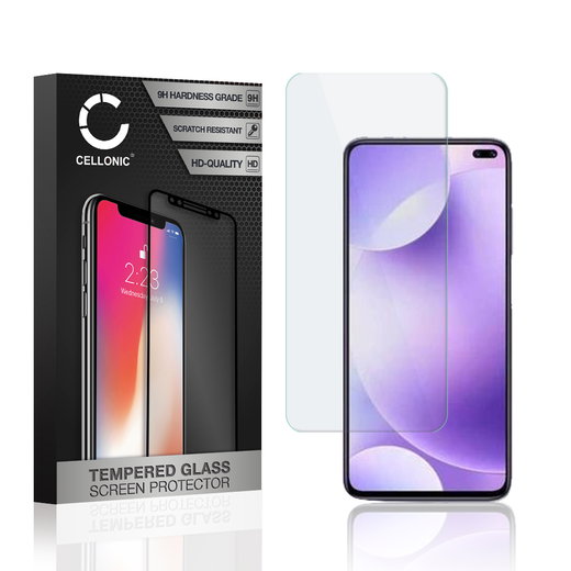 CELLONIC Display Schutzglas kompatibel mit Xiaomi Poco X2 / Pocophone X2 / Redmi K30 Handyglas - 2.5D 9H 0,33mm Full Glue Transparent - Handy Schutzfolie Displayschutz Glas Folie, Screen Protector Glass