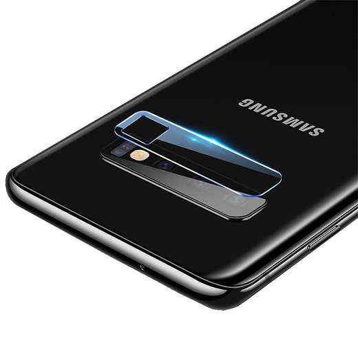 CELLONIC Camera Lens Protector for Samsung Galaxy S10 (SM-G973) Phone / Smartphone - Camera lens protective cover 0,33mm Full Glue Crystal Clear 9H Tempered Glass Anti-Scratch Camera Cover