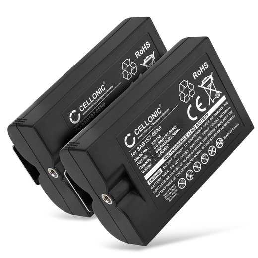 2x Batería para Ring Intercom, Ring Stick Up Cam, Ring Spotlight Cam, Ring Video Doorbell 2 6400mAh de CELLONIC