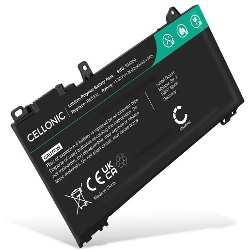 1x Batteri till HP ProBook 430 G6, 430 Gen 7, 440 Gen 6, 440 Gen 7 RE03XL (3500mAh, 11.55V) från CELLONIC
