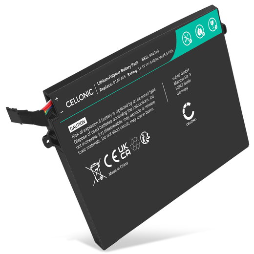 Batteri för Lenovo Thinkpad E14, E15 Gen 1, E580, E590, E480, E585 , E595, E490, E485, R480, L17M3P52 11.1V 4100mAh från CELLONIC