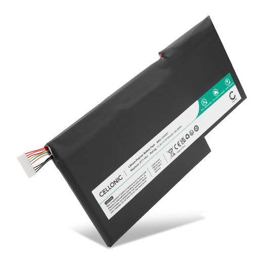 Battery for GS63VR 7RF Stealth Pro, GS63VR-7RE, GS63VR-7RG, GS63VR 7RD-092NL Stealth, GS63VR 7RF, GS73VR 7RF Stealth Pro, BTY-M6J, BTY-U6J 11.4 V 5700mAh from CELLONIC
