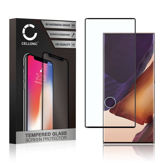 Vetro temperato CELLONIC per Samsung Galaxy Note 20 Ultra, screen protector (3D Full Cover 9H 0,33mm Full Glue) nero Pellicola salva schermo per telefono cellulare smartphone