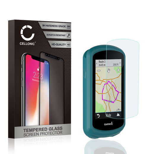 Bakhölje + Skärmskyddsglas för Garmin Edge 1030 / Edge 1030 Plus - Silikon, grön fodral skyddsskal