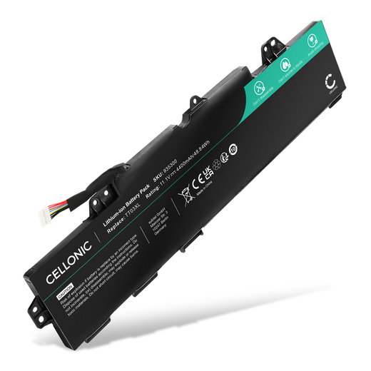 Batterie pour HP EliteBook 850 G5, 850 G6, 755 G5, ZBook 15U G5, TT03XL, 3RS08UT, TT03056XL 11.1V 4400mAh de CELLONIC