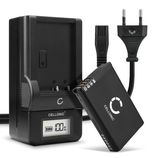 Batteria di ricambio 361-00053-04, 010-11654-03 361-00053-00 per Garmin garmin atemos 100 garmin virb elite garmin montana 600 capacità 2200mAh + Caricabatteria con schermino LCD per visualizzare lo stato di ricarica