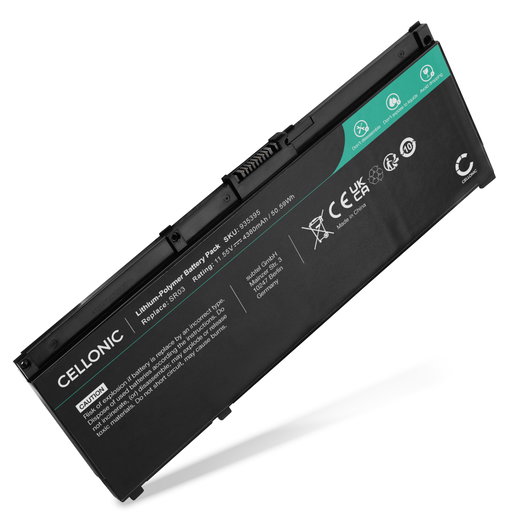 Battery for HP Pavilion Gaming 15 cx0079TX, Envy x360 15, Pavilion 15, SR03XL 11.55V 4380mAh from CELLONIC