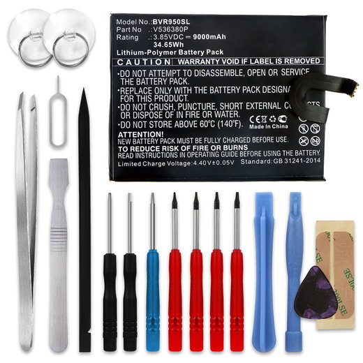 Batteria CELLONIC V536380P per Blackview BV9500 / BV9500 Pro Ricambio da 9000mAh + Set di strumento Sostituzione facile con utensili adatti e duraturi