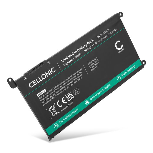 Batteria per portatile Dell Inspiron 5593, 15 5567, 17 3000, 13 5378, 15 3505, 15 5570, 15 3501, 17 3793 Vostro 15 3583, 3591, Chromebook 3110, WDX0R ricambio per laptop 3400mAh 11.4V 