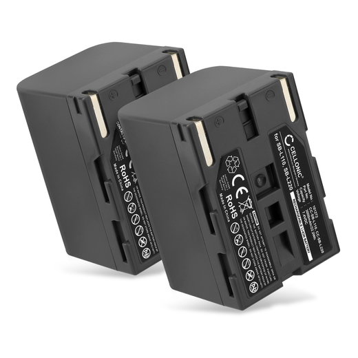 2x SB-L110 SB-L220 SB-LS110 Battery for Samsung VP-D101 -D303 -D301 VP-D80 VP-D70 VP-D55 VP-D31 VP-D20 -D21 VP-D10 SC-D23 3000mAh Camera Battery Replacement