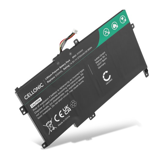 Batterie pour HP Envy 6 Series, Envy 6-1000, Envy 6-1000sg, Envy Sleekbook 6, EG04, EG04XL 14.8V 2700mAh de CELLONIC