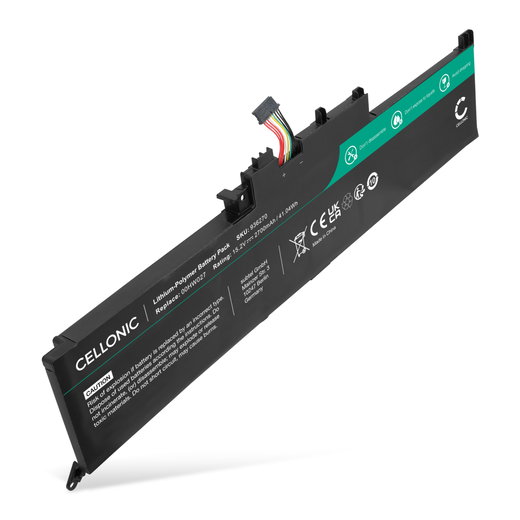 1x Batería Lenovo para ordenador portátil Lenovo ThinkPad Yoga 260, Lenovo 00HW026, 00HW027, SB10F46464, SB10F46465 2700mAh 14.8V  de CELLONIC
