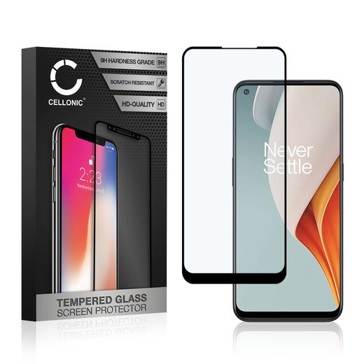 Vetro temperato CELLONIC per OnePlus Nord N100, screen protector (3D Full Cover 9H 0,33mm Full Glue) nero Pellicola salva schermo per telefono cellulare smartphone