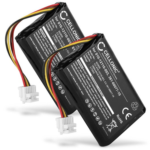2x Ersatz Akku für Garmin Zumo 590LM Zumo 595LM GPS Navigation - Navi Ersatzakku 010-12110-003 361-00077-10 616-00077-00 616-00077-10 - 1800mAh Navigationsgerät Batterie