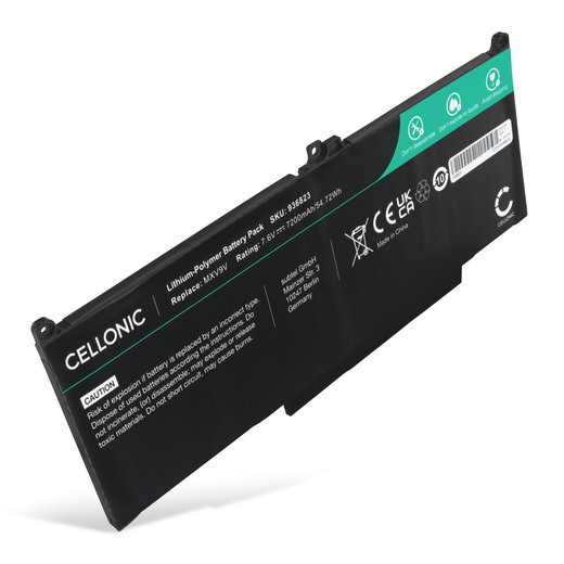 Batterij voor Dell Latitude 14 7400, 13 5300, 13 5310, 13 7300, MXV9V, N2K62, 5VC2M Laptop - 7200mAh 7.6V 