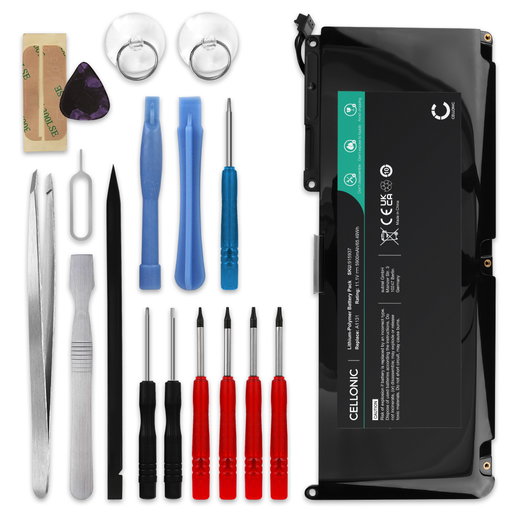 Batería Apple para ordenador portátil MacBook 13 - A1342 Late 2009 / Mid 2010, A1331 5300mAh 10.95V + Juego de herramientas de CELLONIC