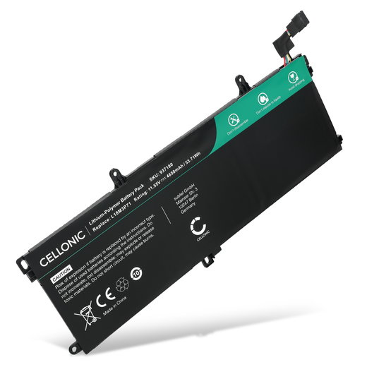 1x Batería Lenovo para ordenador portátil Lenovo Thinkpad T14 Gen 1, ThinkPad T590, T15 Gen 2, P53s, P15s Gen 2, L18M3P73, L18L3P73, 5B10W13905, L18M3P71 4650mAh 11.55V  de CELLONIC