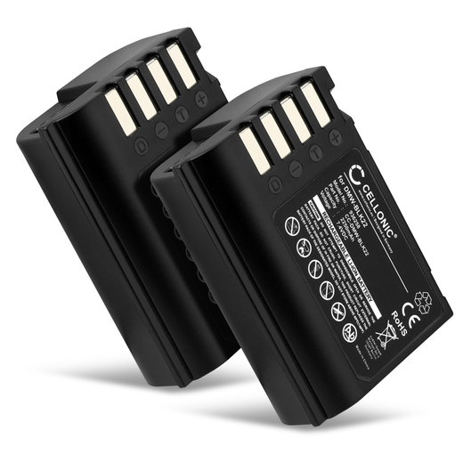 2x Battery for Panasonic Lumix G9 GH5 II GH5S GH6 S5 S5K DMW-BLK22 2250mAh from CELLONIC