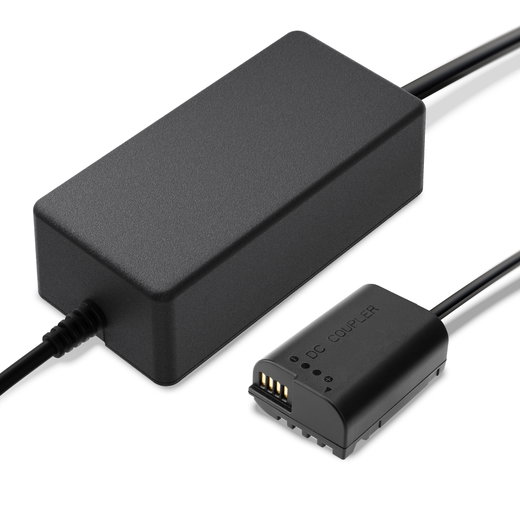 Power Supply for Panasonic Lumix DC-GH5 II DC-S5 G9 GH5 GH5S AC Adapter DMW-AC8 + DMW-DCC17 DC Coupler - Dummy Battery - Battery Eliminator from CELLONIC