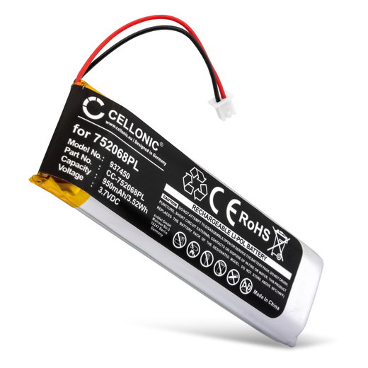 Batterie Midland BTX1, Midland BTX2, Midland BTNext, Midland BTFM 752068PL (950mAh, 3.7V) de CELLONIC