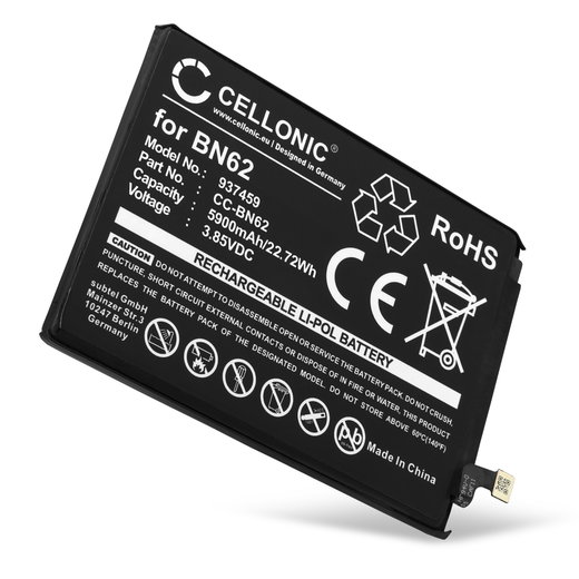 Akku für Xiaomi Redmi Note 9, Poco M3, BN62 5900mAh von CELLONIC