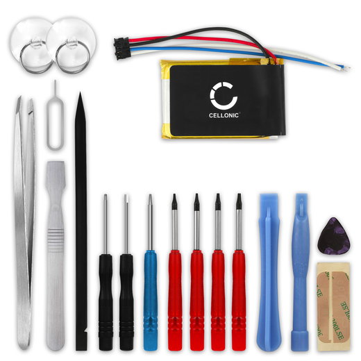 Pack batterie 150mAh et outils pour navigateur GPS Garmin Edge 130 / Edge 130 Plus - kit pour remplacement facile d'une batterie 361-00086-02 de système GPS portable