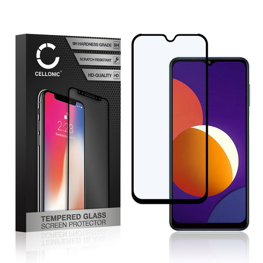 Vetro temperato CELLONIC per Samsung Galaxy M12 (SM-M127), screen protector (3D Full Cover 9H 0,33mm Full Glue) nero Pellicola salva schermo per telefono cellulare smartphone