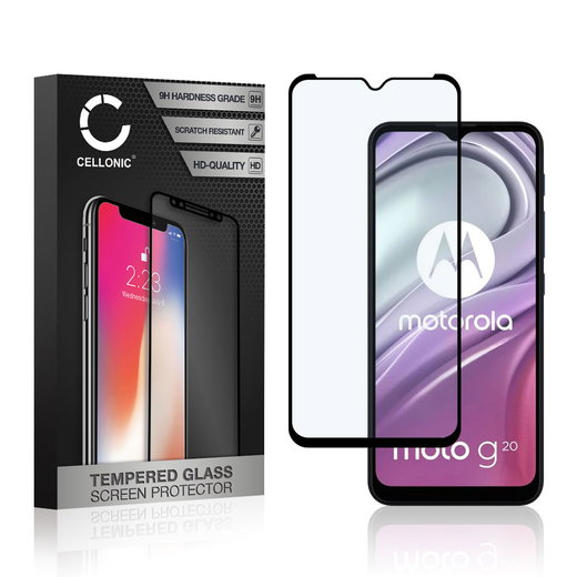 CELLONIC Display Schutzglas kompatibel mit Motorola Moto G20 / Moto G50 Handyglas - 3D Full Cover 9H 0,33mm Full Glue schwarz - Handy Schutzfolie Displayschutz Glas Folie, Screen Protector Glass