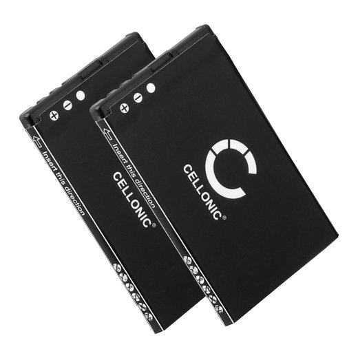 2x Akku für Nokia X3, 6300, 5310, 7210 Supernova, 7210s, 7310 Supernova, 6700 Slide, 6700s, 6600 fold, Gresso Cruiser, Grand, BL-4CT - 820mAh 3.7V  von CELLONIC