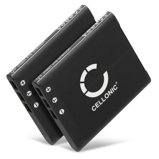 2x Battery for Casio Exilim EX-S200 Exilim EX-Z680 EX-Z690 EX-Z790 EX-ZS10 EX-ZS12 EX-ZS15 550mAh from CELLONIC