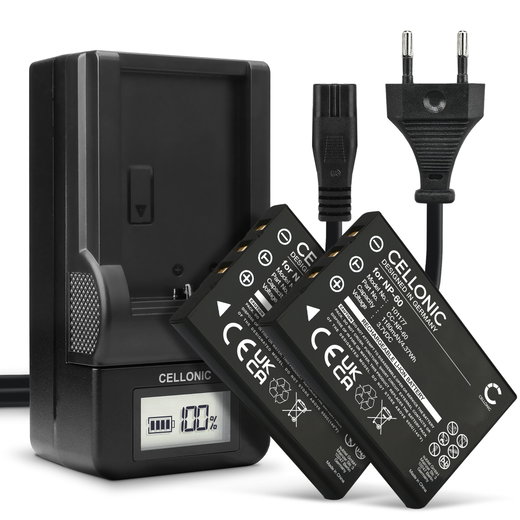 2x Batteri för JAY-tech JayCam CX330, JayCam DC6000, Jay Media i5100, JayCam DXC11 1180mAh + Laddare från CELLONIC