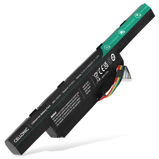 Batteri för Acer Aspire E5-575, E5-573G, E5-575G, E5-573, E5-573G, E5-575TG, E5-573T, E5-774, Travelmate P259-G2-M, P259-G2-MG, AS16B5J, AS16B8J 10.8V 4400mAh från CELLONIC