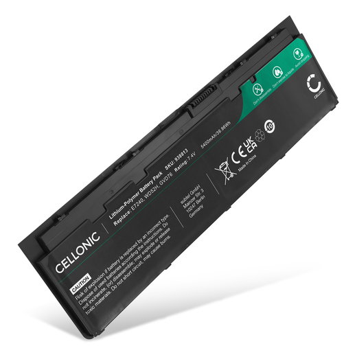 Battery for Dell Latitude E7240, Latitude E7250, Latitude 12 7000, WD52H, GVD76, HJ8KP 7.4V 5400mAh from CELLONIC