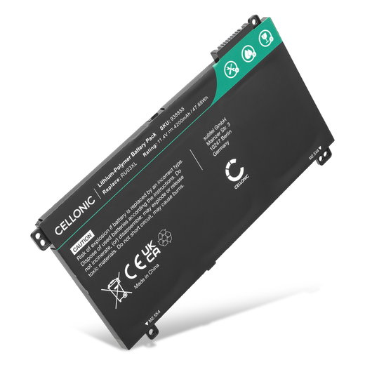 Batteria per portatile HP ProBook X360 11 Gen 7, 11 Gen 3 EE, 11 Gen 3, 440 Gen 1, HP RU03XL ricambio per laptop 4200mAh 11.4V 