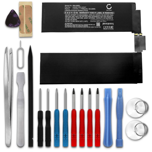 CELLONIC Replacement Tablet Battery for Apple iPad Pro 11 (2018) 3rd Gen - A1934, A1979, A1980, A2013 + 17-Tool Tablet Repair Kit - A2042, 020-02507 7700mAh