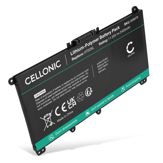 Batteri för HP Pavilion 15, 250 G7, 255 G7, HT03XL, ht03041xl, L11119-855 11.55v 3400mAh från CELLONIC