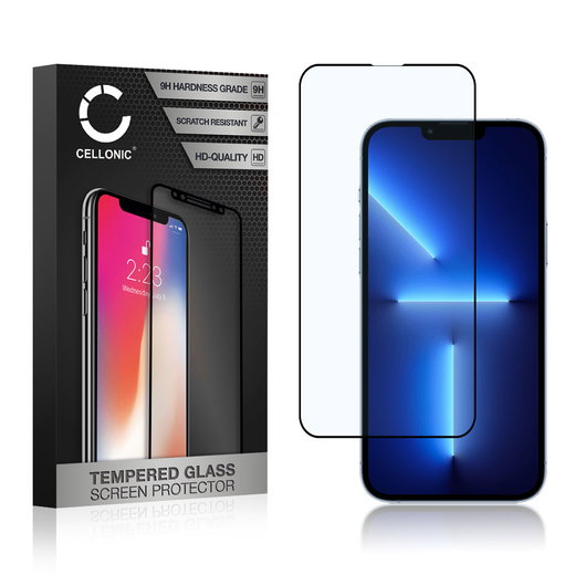 Protection d'écran en verre pour smartphone Apple iPhone 13 Pro (3D Case-friendly, haute résistance 9H, 0,33mm, Full Glue)