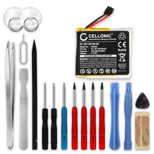 CELLONIC 361-00108-00 Ersättningsbatteri för Garmin vivoactive 3 smartklocka, smartwatch & fitnesstracker med 160mAh + skruvmejsel-set