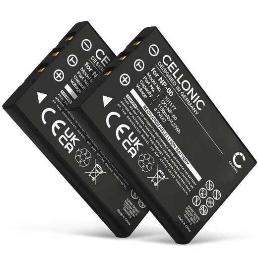 2x Batteri för Medion E47001 E47006 P47000 P47002 P47003 P47005 P47006 X47015 MD 41856, NP-60 1180mAh från CELLONIC