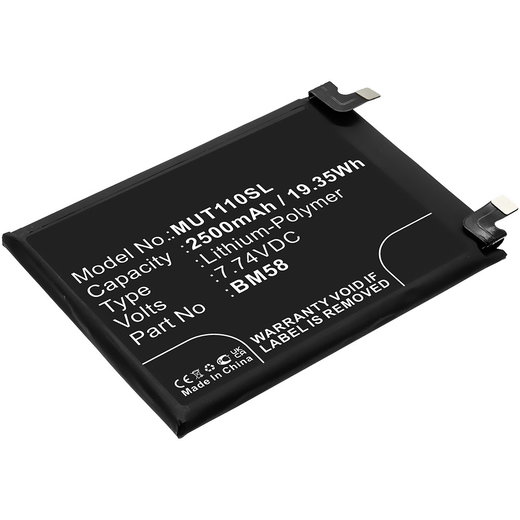 Ersatz Akku für Xiaomi 11T Pro 5G Handy / Smartphone - Ersatzakku BM58 2500mAh , Handyakku
