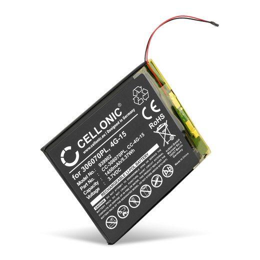 CELLONIC 306070PL, 4G-15, 4K-19 batteri för PocketBook Touch Lux 3, 626, Plus, 632, Plus, 615, 627, 630 Fashion surfplatta & tablet - ersättningsbatteri 1450mAh, 3.7V