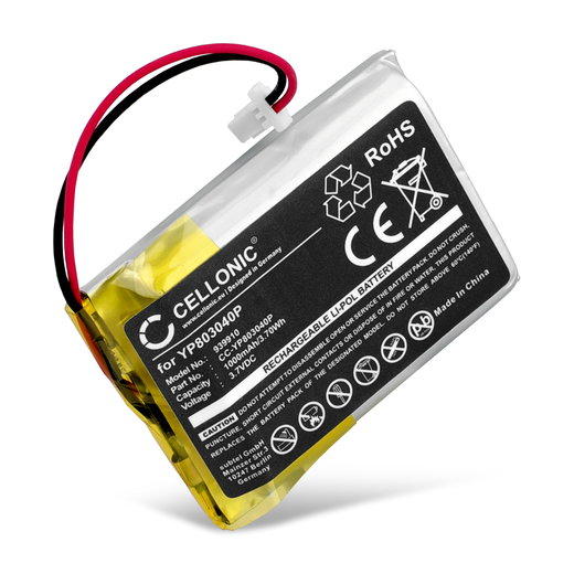 Batteri för Sena 10C YP803040P (1000mAh, 3.7V) från CELLONIC